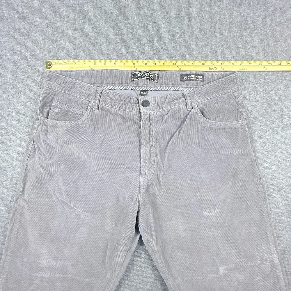 Jack Of Spades‎ High Roller Straight Corduroy Jeans Men's Sz 40x30 Gray